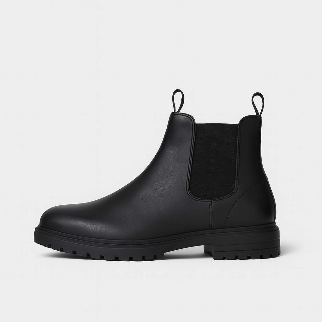 Fomari | Glattes PU-Leder Chelsea-Stiefel