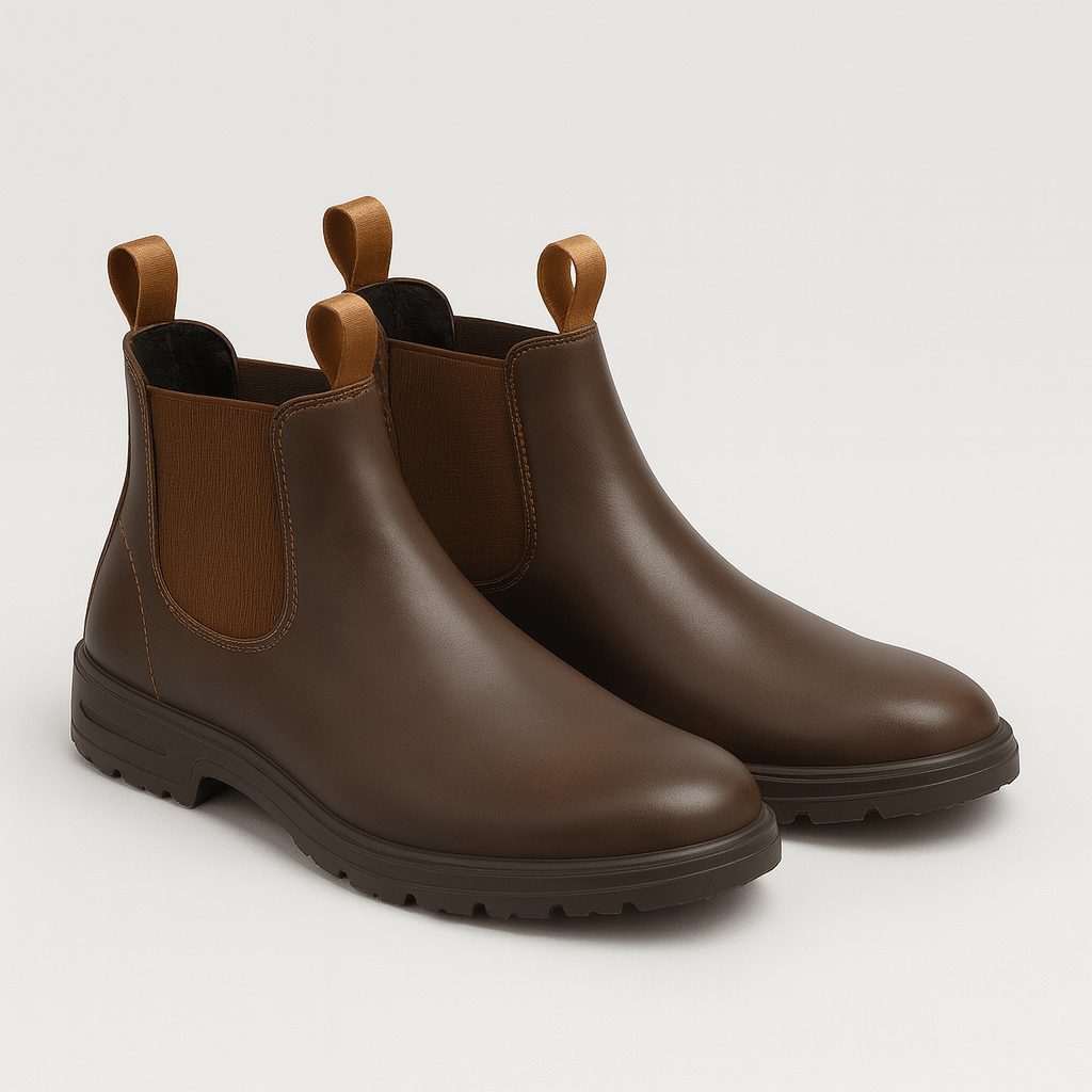 Fomari | Glattes PU-Leder Chelsea-Stiefel