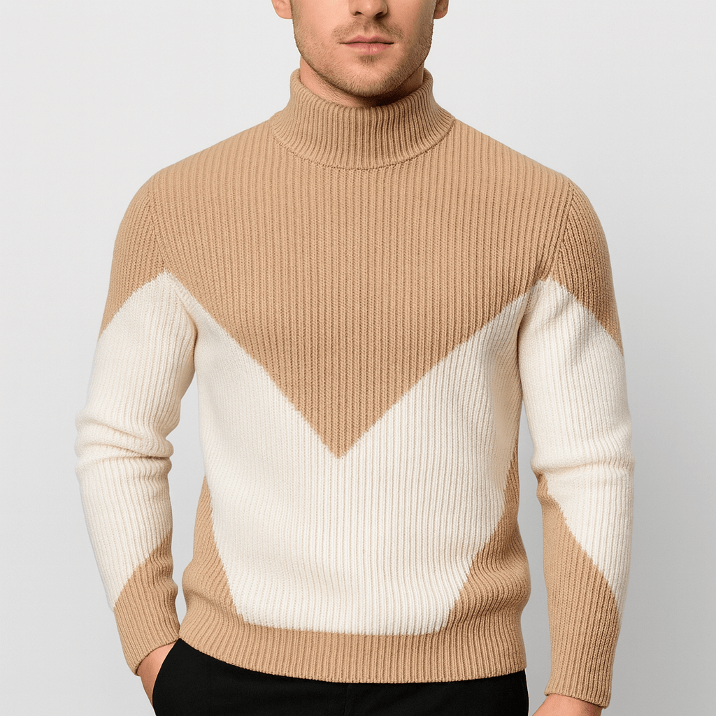 Fomari | Rippstruktur Rollkragenpullover aus warmer Wollmischung