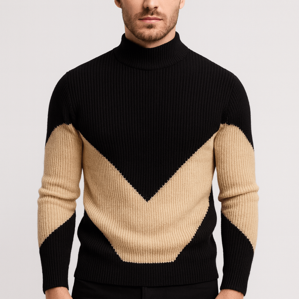Fomari | Rippstruktur Rollkragenpullover aus warmer Wollmischung